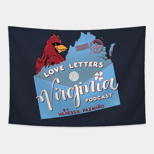 LL2VA Blank Background Tapestry by Love Letters to Virginia 