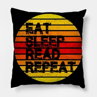 Eat Sleep Read Repeat Pillow