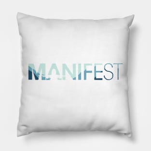 Illustrated Manifest Logo Pillow