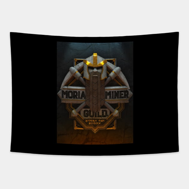 Moria Miner Guild (Poster) Tapestry by CoryFreemanDesign