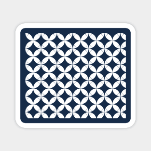 Art Deco Circles - Navy Magnet