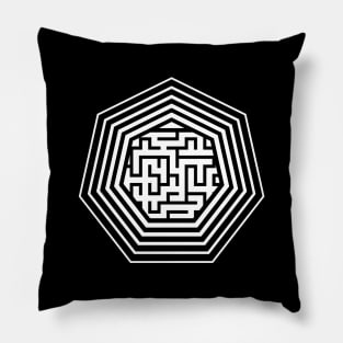 LAB White Heptagon Geom Pillow