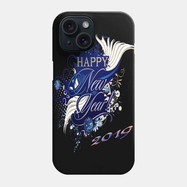 Happy new year 2019 Phone Case by Creativehub