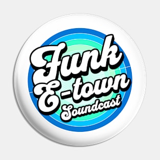 FUNK E-TOWN SOUNDCAST  - Staged Gradient Logo (blue/mint) Pin