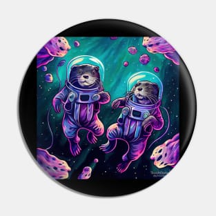 Space Otters Pin