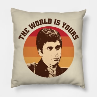 Vintage The World Is Yours Pillow