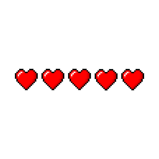 pixel hearts by carriedoll