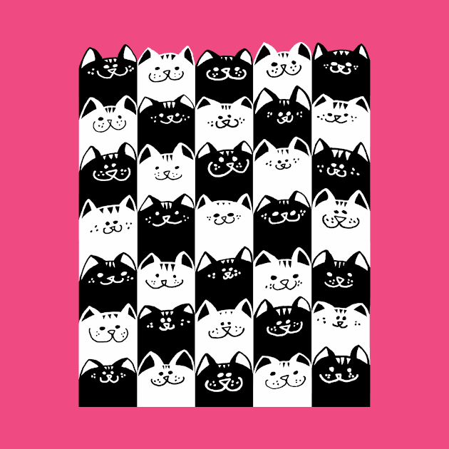 Black Cats, White Cats by RawSunArt