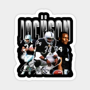 Bo Jackson Bo Knows Signature Vintage Legend Baseball Football Bootleg Rap Graphic Style Magnet