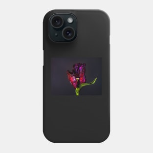 Black parrot tulip Phone Case