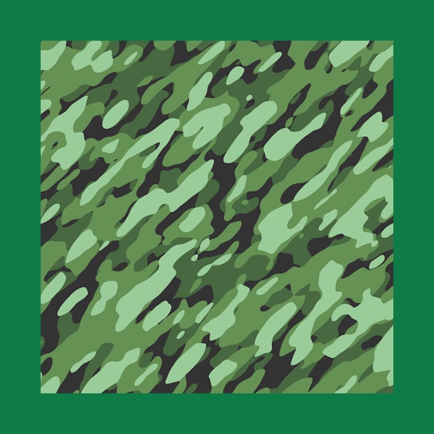 Dark sea green Camouflage by Tshirtstory