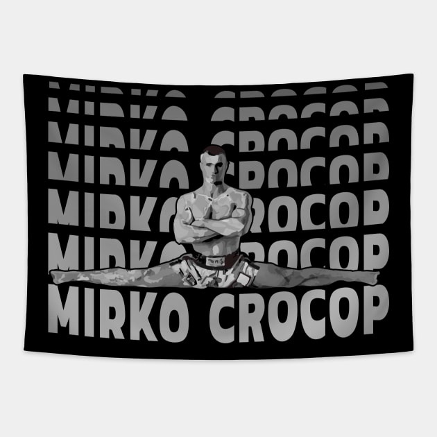 Mirko Crocop BW Tapestry by FightIsRight