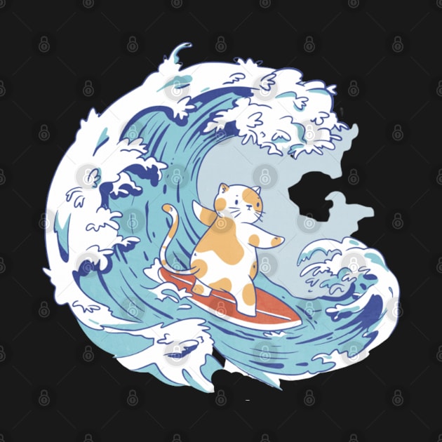 Surfing Cat by Digital-Zoo