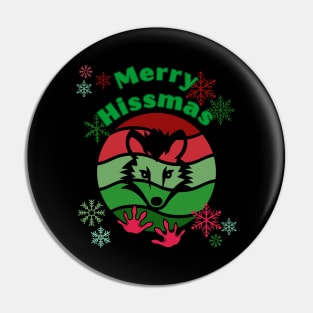 Merry Hissmas possum Pin