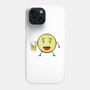 Tennis Ball Drinking Beer - Funny Character Phone Case