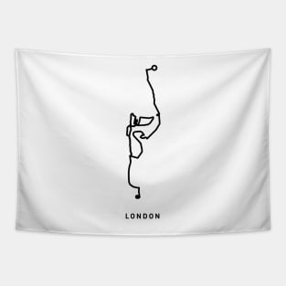 London Marathon Course Map Tapestry