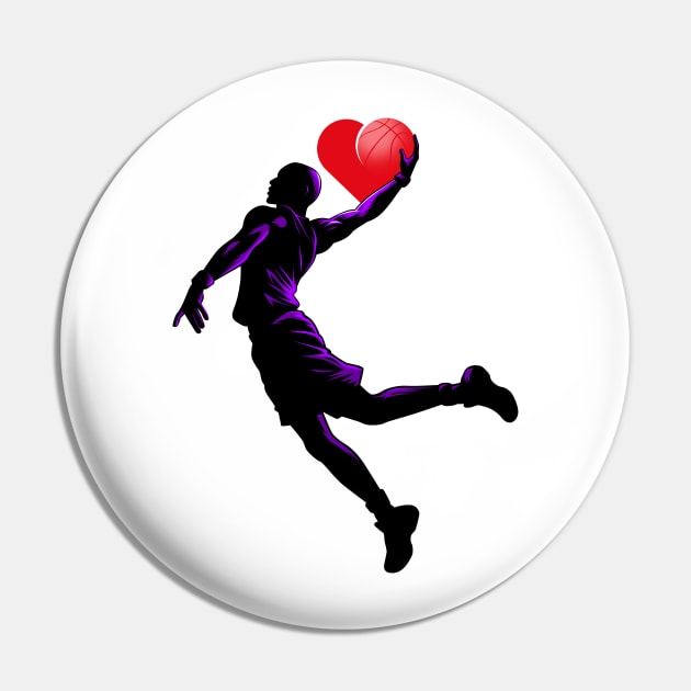 Love Basketball Pin by albertocubatas