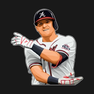 Austin Riley #27 Celebrates In Action T-Shirt