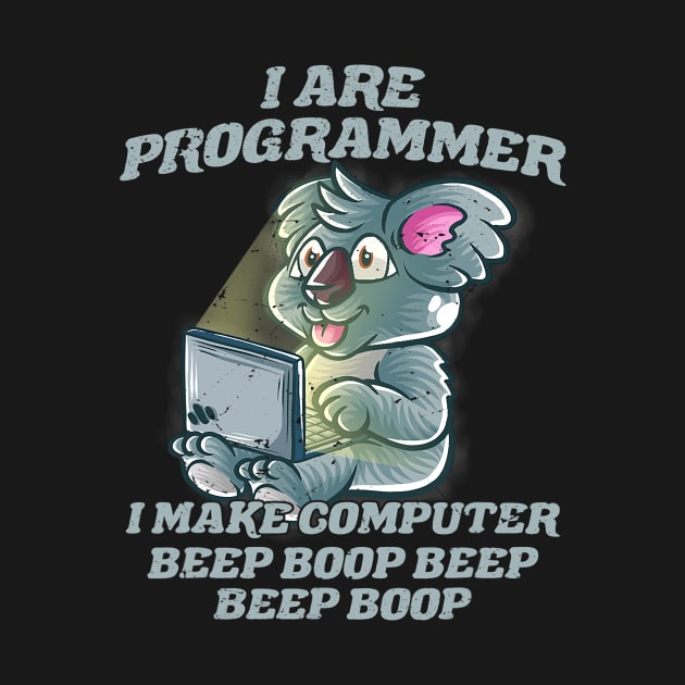 I Are Programmer Introvert IT Nerd Koala Bear Geek Coding by omorihisoka