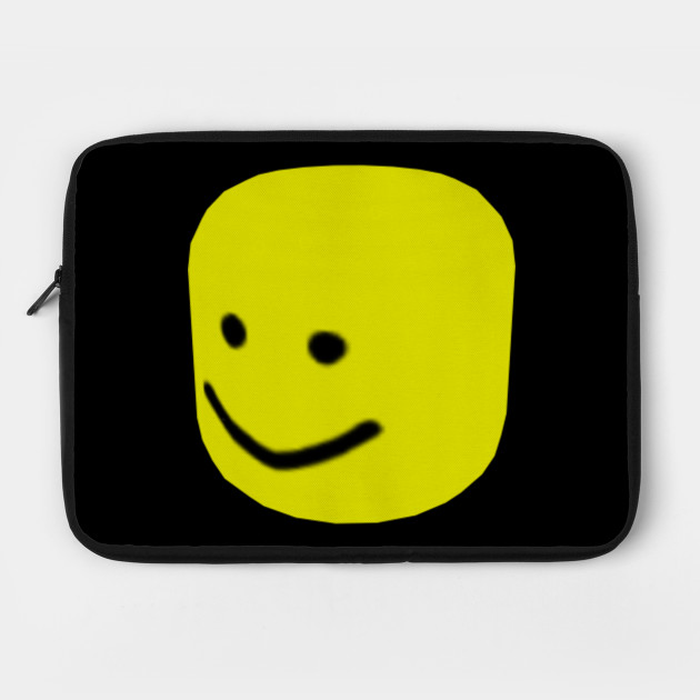 Roblox Big Head Noob Gamer Gift Roblox Laptop Case Teepublic - roblox long yellow head