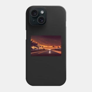 In To The Sunset On The Road To Fantasy Island / Abstract And Surreal Unwind Art Phone Case