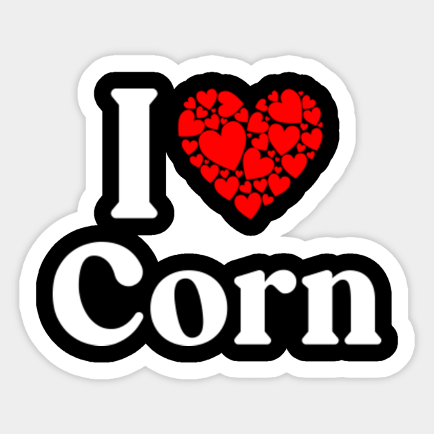 I Love Heart Corn Black Sweatshirt I Love Heart Corn Black Sweatshirt