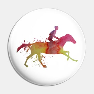 Horse and jockey Pin