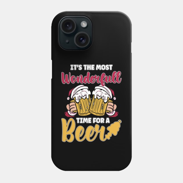 It’s the Most Wonderful Time for a Beer Christmas Gift Phone Case by JustCreativity