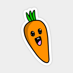 Cute Orange Carrot Healthy Vegetarian Vegan Food Option Magnet