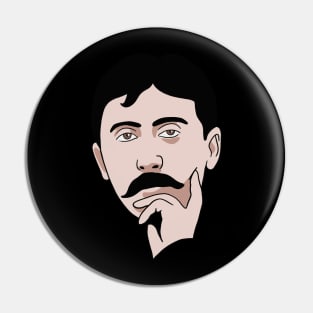 Marcel Proust Portrait Pin