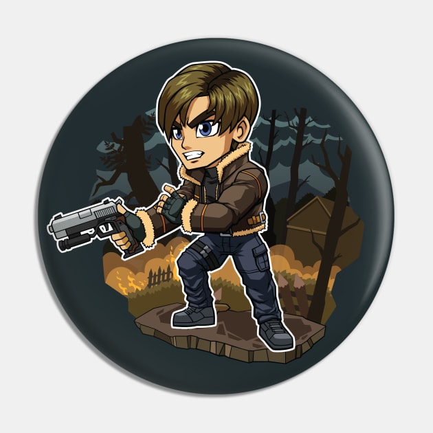 FA Chibi RE4 Leon Pin by Xar623