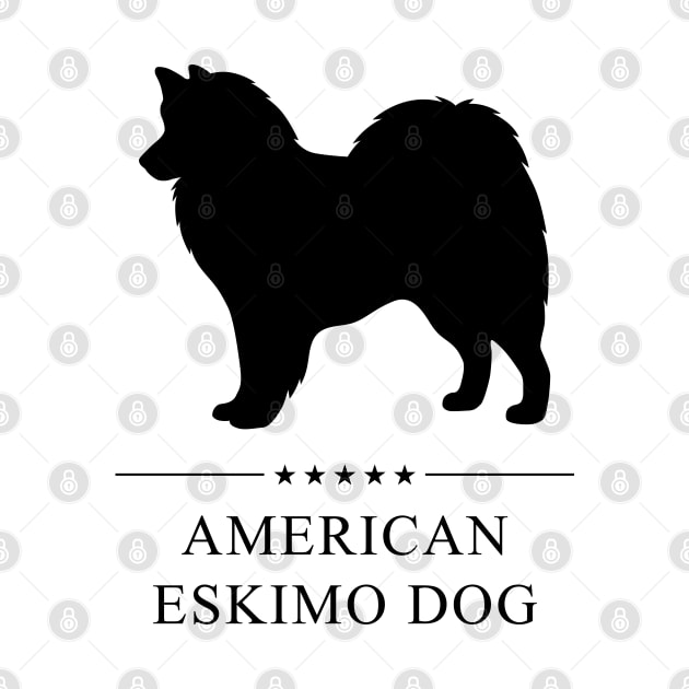 American Eskimo Dog Black Silhouette by millersye