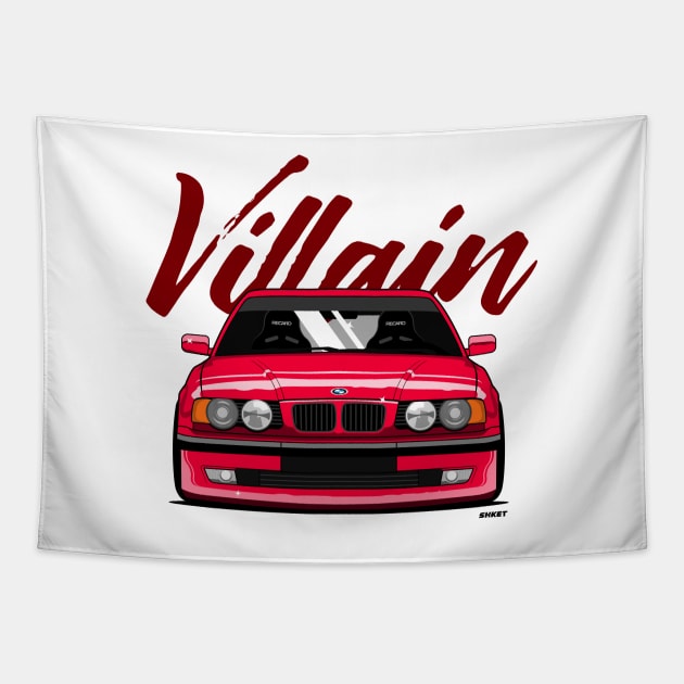 E34 IN RED STANCED Tapestry by shketdesign