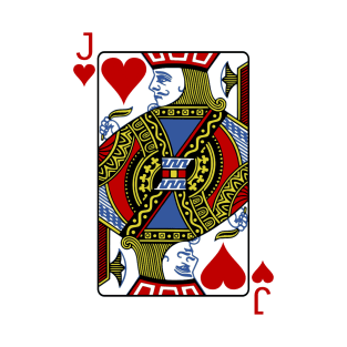 Jack Of Hearts Royal Flush Deck of Cards, Playing Card T-Shirt