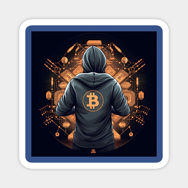 Bitcoin Millionaire Crypto Investor Magnet by Grassroots Green