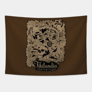 Distressed Tikilandia Logo 2 Tapestry