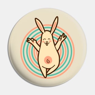 yoga rabbit Pin