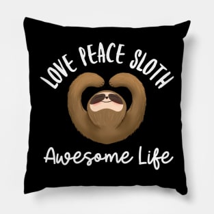 Love peace sloth cute sloth design Pillow