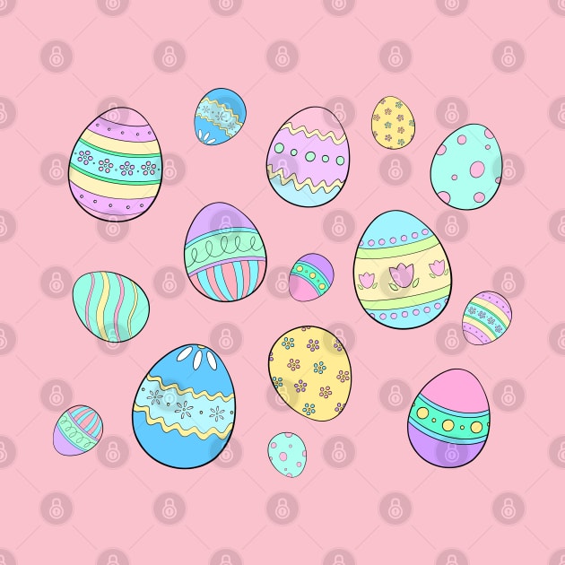 Pastel Easter Egg Pattern by Lady Lilac