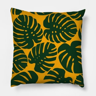 Monstera Leaf Pattern Pillow