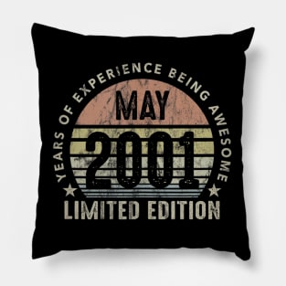 Born In May 2001 Vintage Sunset 19th Birthday All Original Pillow