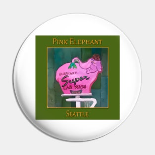 Pink Elephant Neon Sign in Seattle Pin