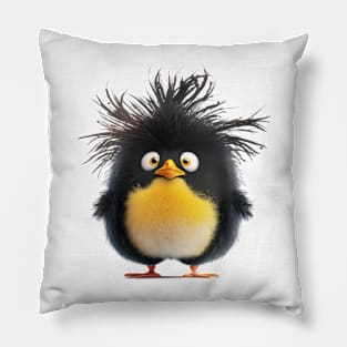 Penguin Cute Adorable Humorous Illustration Pillow