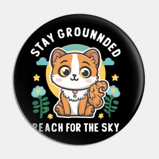 Graduation Stay Grounded Reach For The Sky Pin