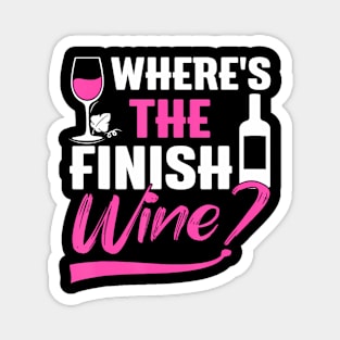 Where Is The Finish Wine  Runner Marathon Magnet