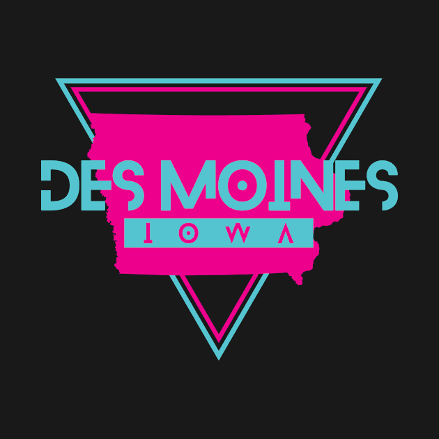 Des Moines Iowa Retro Vintage Triangle IA by manifest