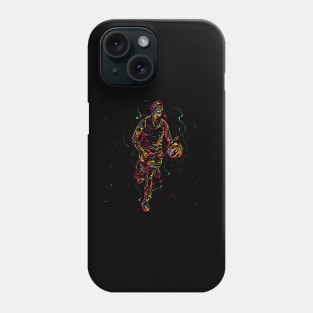 basketball player dibbling ball abstract Phone Case