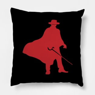 Zorro's Silhouette (Red) Pillow