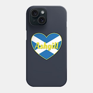 Ashgill Scotland UK Scotland Flag Heart Phone Case