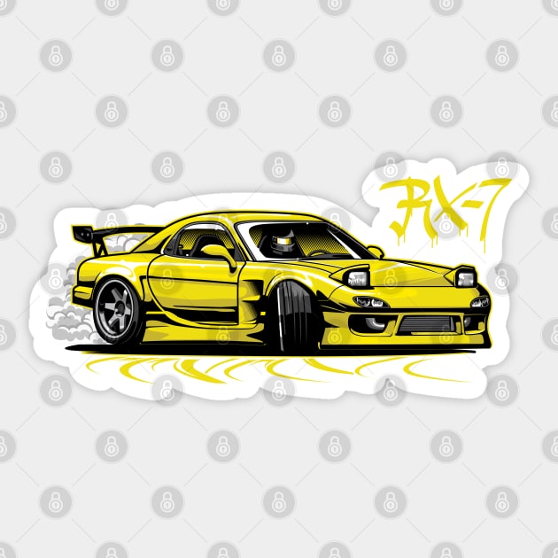 Mazda RX7 Drift - Mazda Rx7 - Sticker